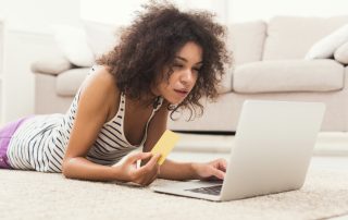 online banking woman