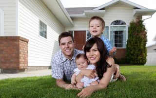 Family with new home