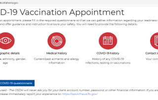 COVID-19 Vaccination Appointment Information Requested Oklahoma Department of Health Website
