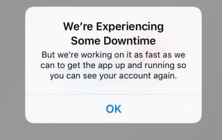 We're Experiencing Down Time, App Unavailable