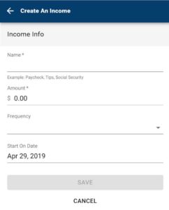 Create an Income Money Manager - add income to customize your cashflow