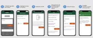 mobile app secure now user experience workflow to setup security after enrollment → Green Country Federal Credit Union security question screenshots mobile banking app Green Country FCU