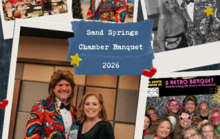 Sand Springs Chamber Banquet snapshots featuring Brandon Grell Green Country CEO and volunteer of the year