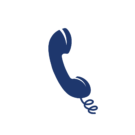 Telephone receiver icon (for contact) indicating a phone call action